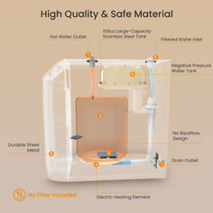 WINTEMP Instant Hot Water Dispenser — 208°F Compact Under-Sink Unit with Wi-Fi Smart Control & Child-Lock Hot-Only Faucet