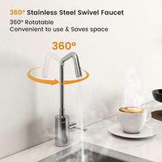 WINTEMP Instant Hot Water Dispenser — 208°F Compact Under-Sink Unit with Wi-Fi Smart Control & Child-Lock Hot-Only Faucet